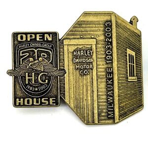 HARLEY-DAVIDSON Lot of 3‎ Pins!  2003 Open House,  HOG Eagle Wings,  Angel